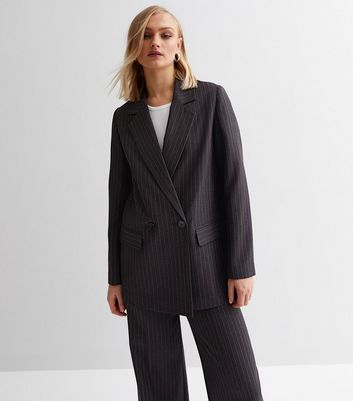 Grey discount pinstripe blazer