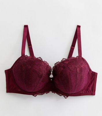 Harlequin Lingerie Persia Burgundy Lace Bra Size 30H - $41 - From Megan