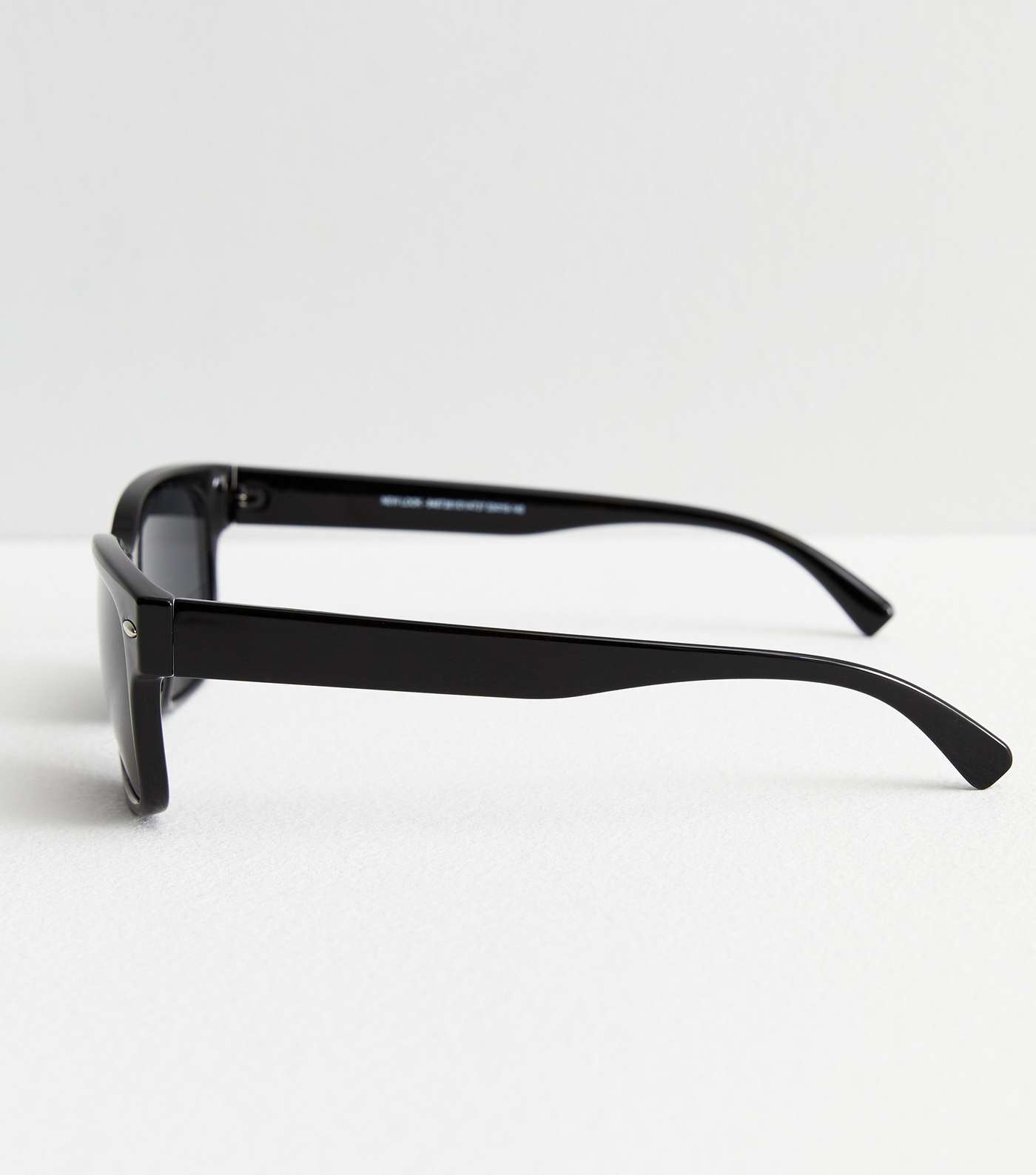 Black Narrow Rectangle Frame Sunglasses Image 4