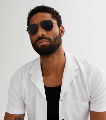 Black Pilot Frame Sunglasses