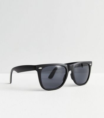 Black Square Frame Sunglasses New Look