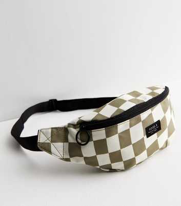 Olive Checkerboard Bum Bag