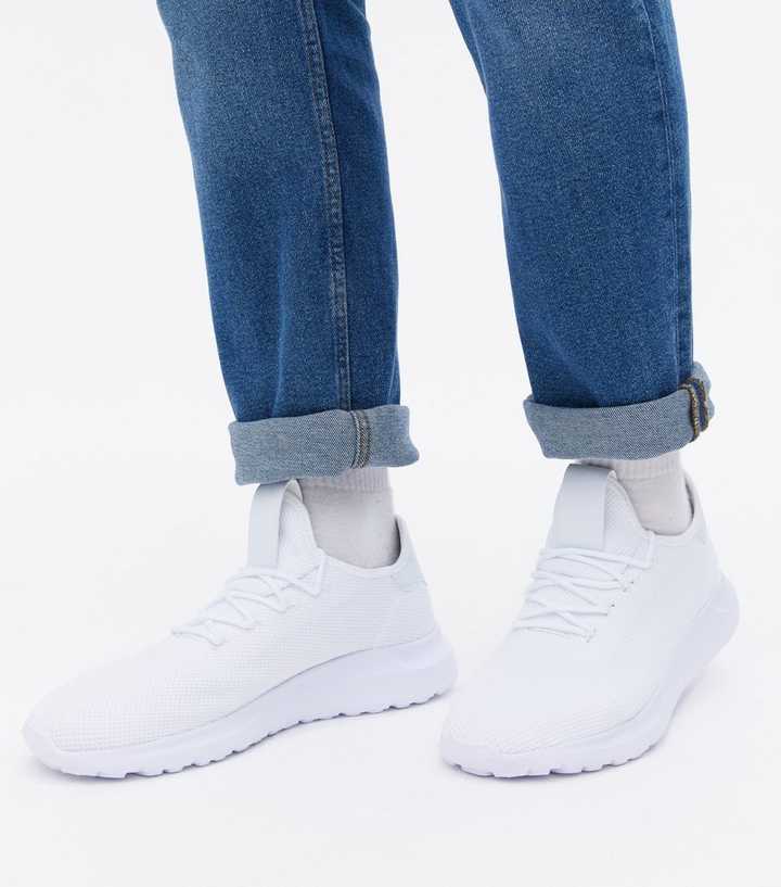 adidas originals tubular shadow white knit trainers