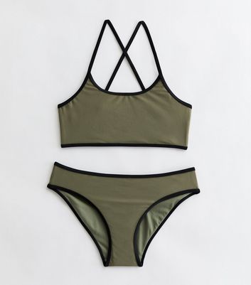 khaki bikini set