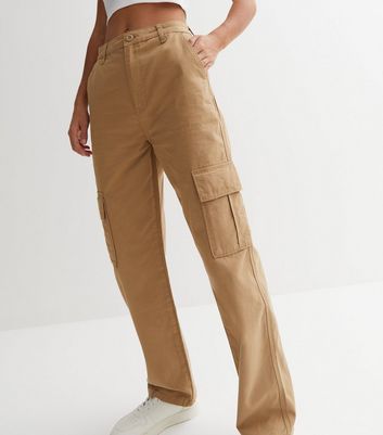 Camel Flare Cut Fabric Trousers | Suud Collection