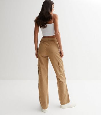 Camel Utility Slim Leg Cargo Trousers | New Look