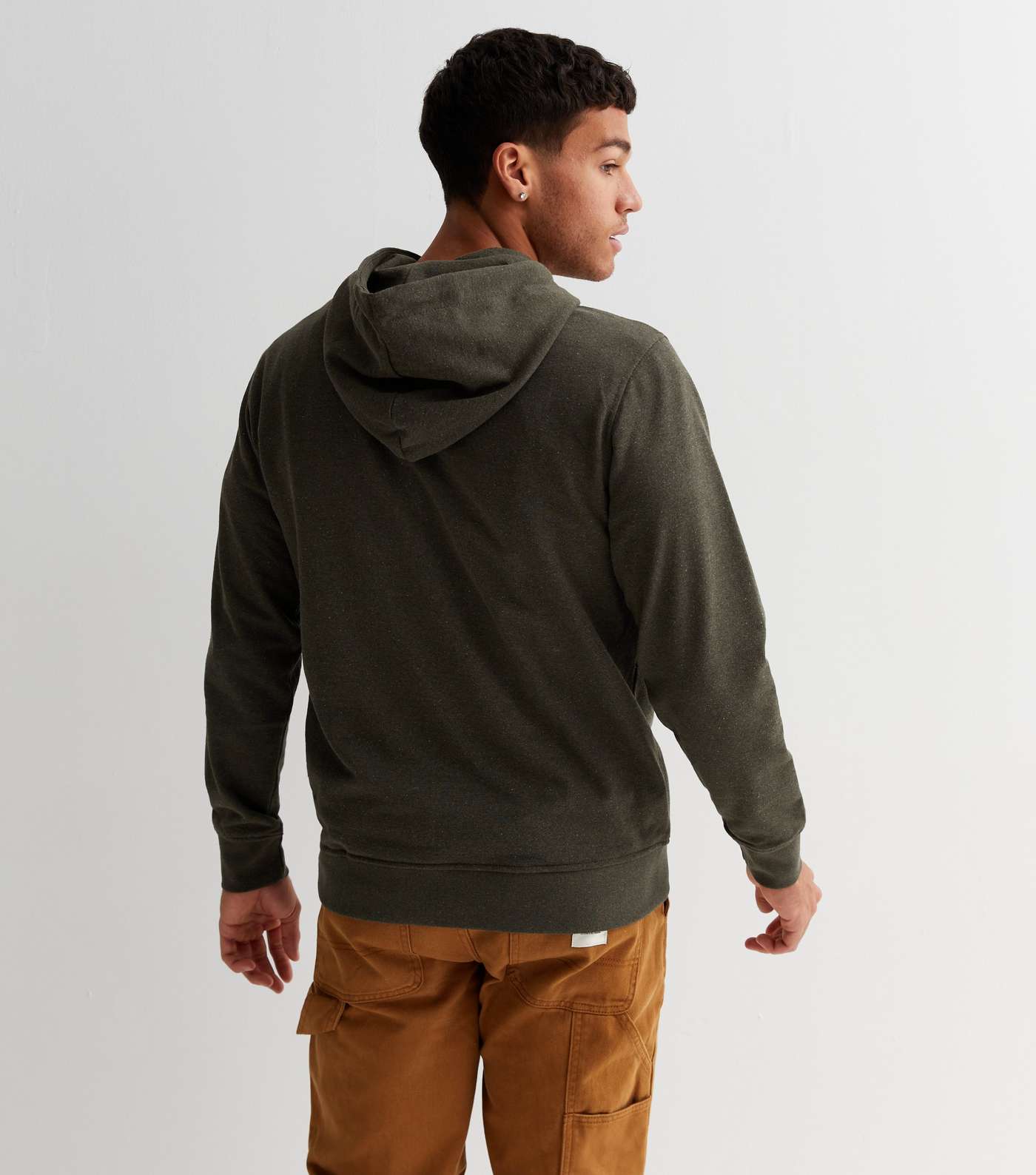 Only & Sons Khaki Logo Hoodie Image 4