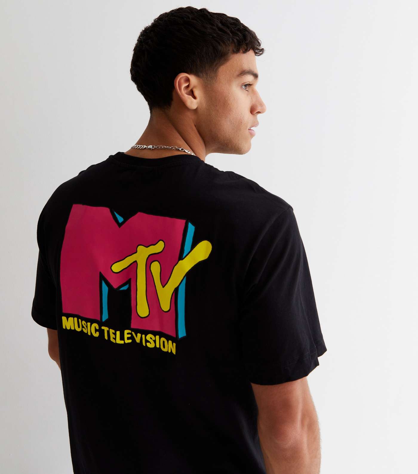 Only & Sons Black MTV Front and Back Logo T-Shirt Image 2