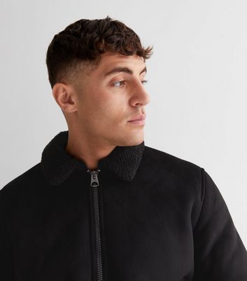 Suede borg deals jacket mens