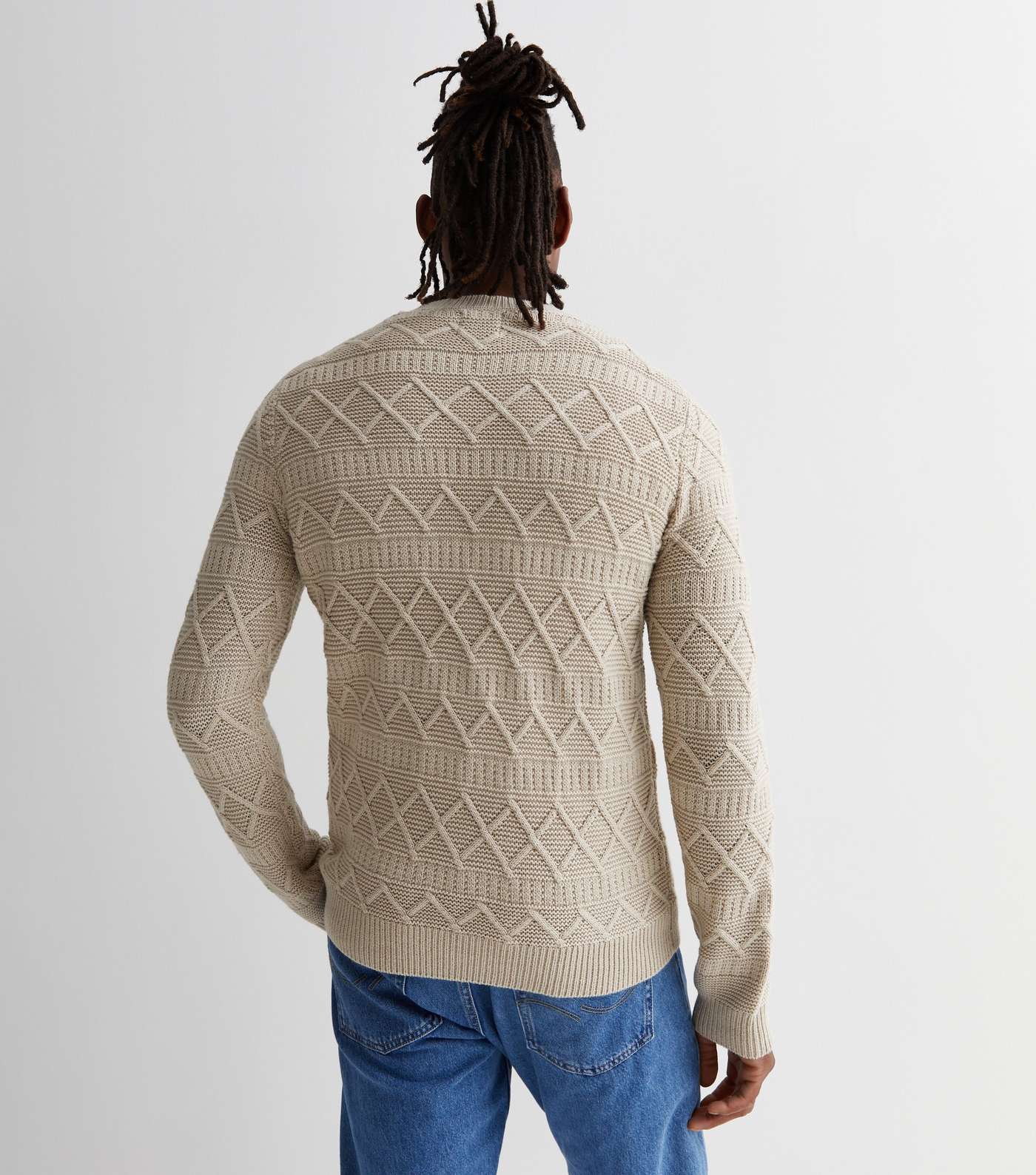Only & Sons Stone Textured Knit Crew Neck Jumper Image 4