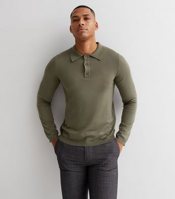 Green polo shop long sleeve