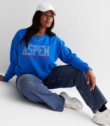 Curves Blue Aspen Logo Sweatshirt