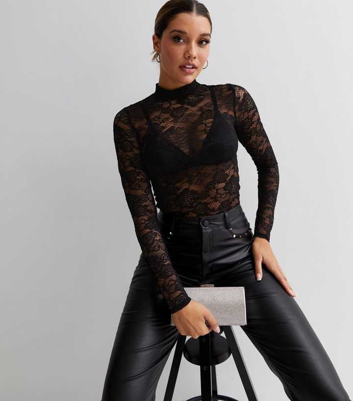 High Neck Lace Top