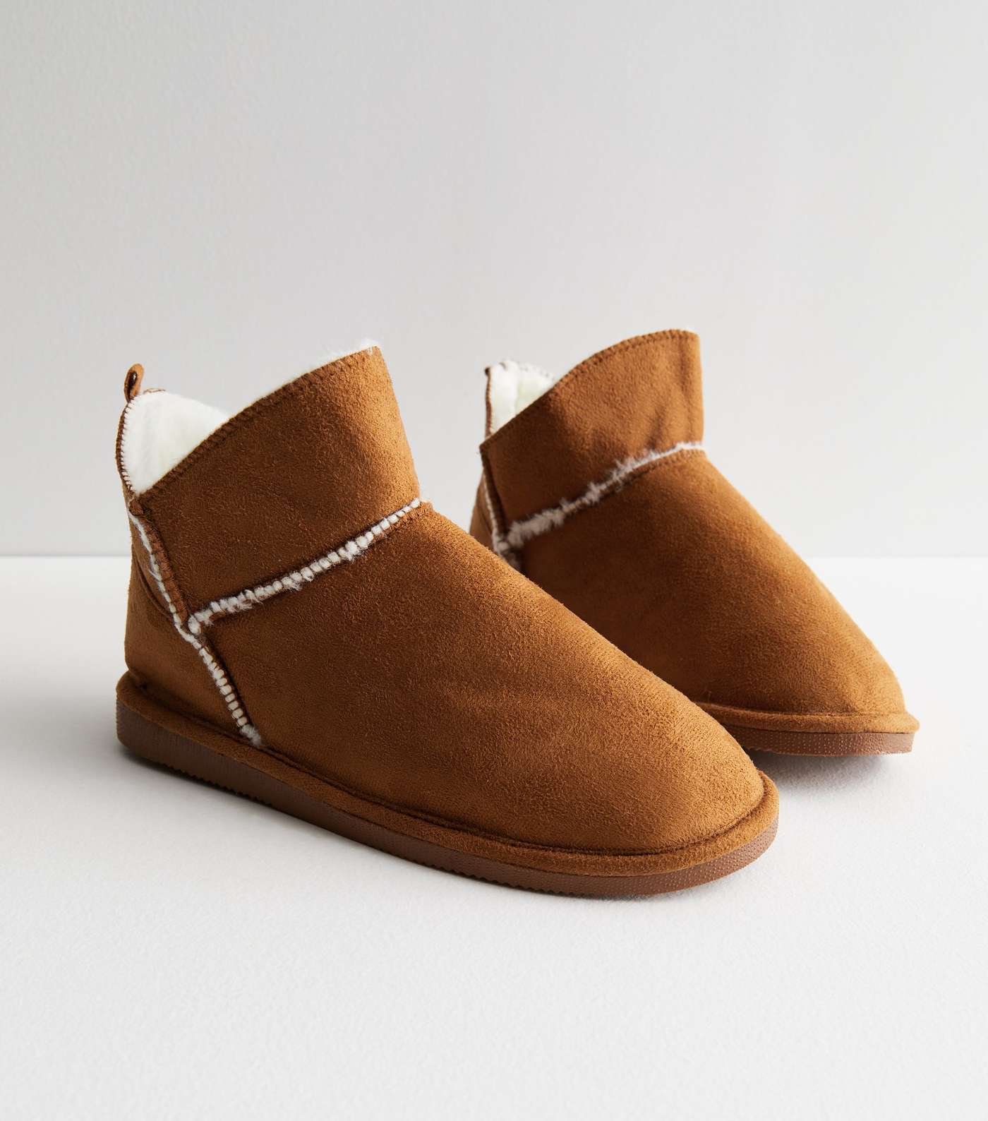 Loungeable Tan Faux Fur Lined Slipper Boots