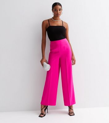 Matte Satin High Waist Wide Leg Pant with Pleats | RW&CO.