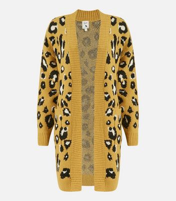 Leopard print maxi outlet cardigan