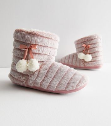 Quilted sale slipper boots