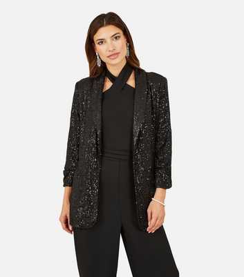 Yumi Black Sequin Blazer