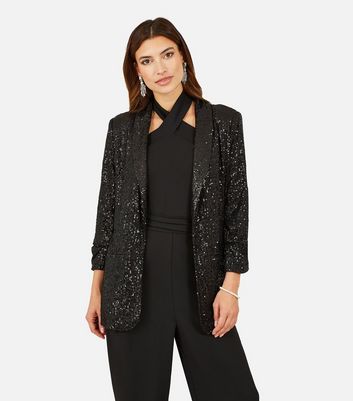Womens Sequin Blazer Suit Glitter Open Front Thin Jacket Ladies Party  Outwear | eBay