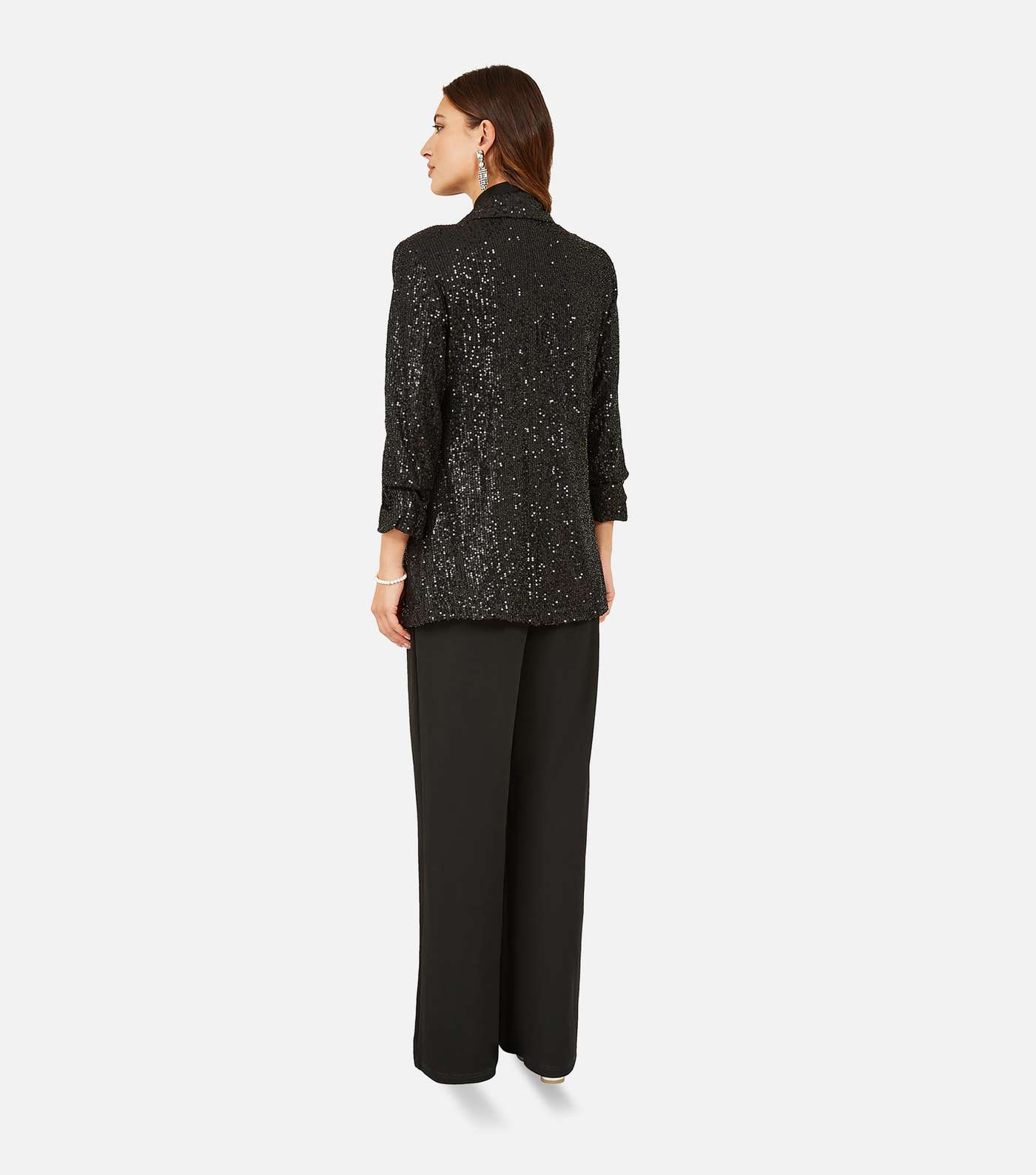 Yumi Black Sequin Blazer Image 4