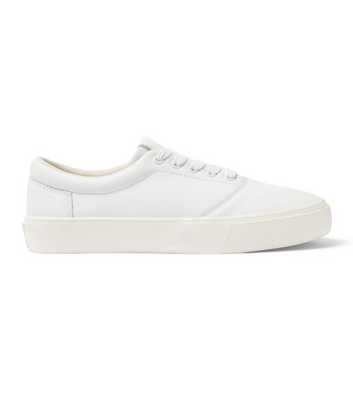 TOMS White Leather Lace Up Trainers