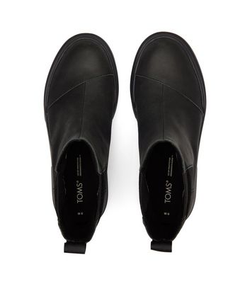 Black leather hot sale toms