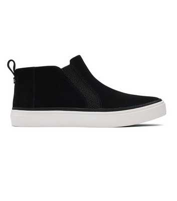 TOMS Black Suede Slip On Trainers