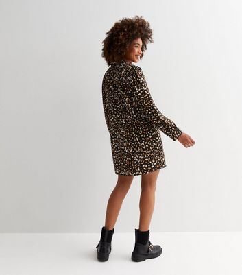 new look leopard print coat