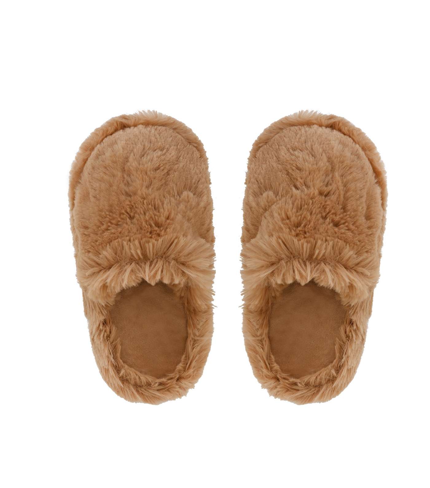 Loungeable Brown Faux Fur Mule Slippers Image 2