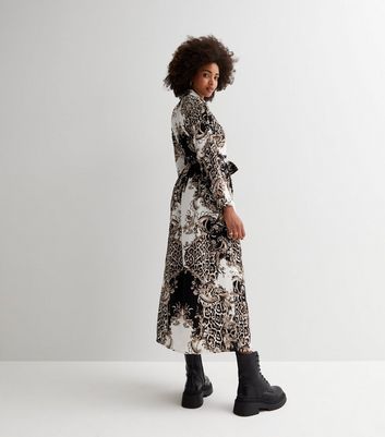 Mixed print shirt outlet dress