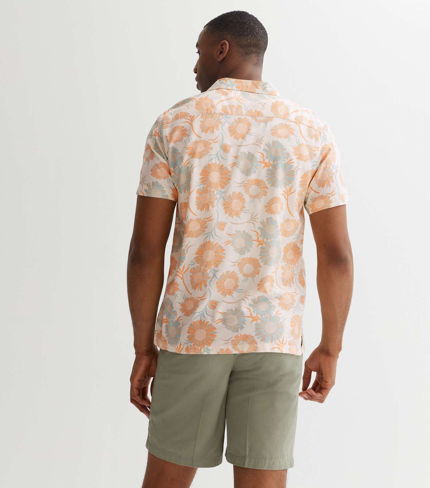 Orange Sunflower Short Sleeve Shirt Image 4