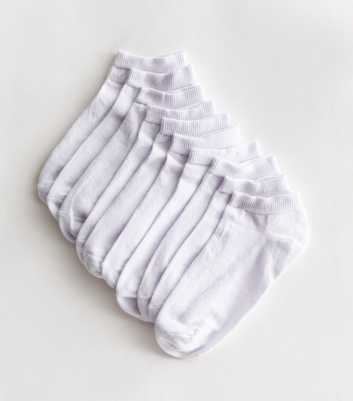 10 White Trainer Socks