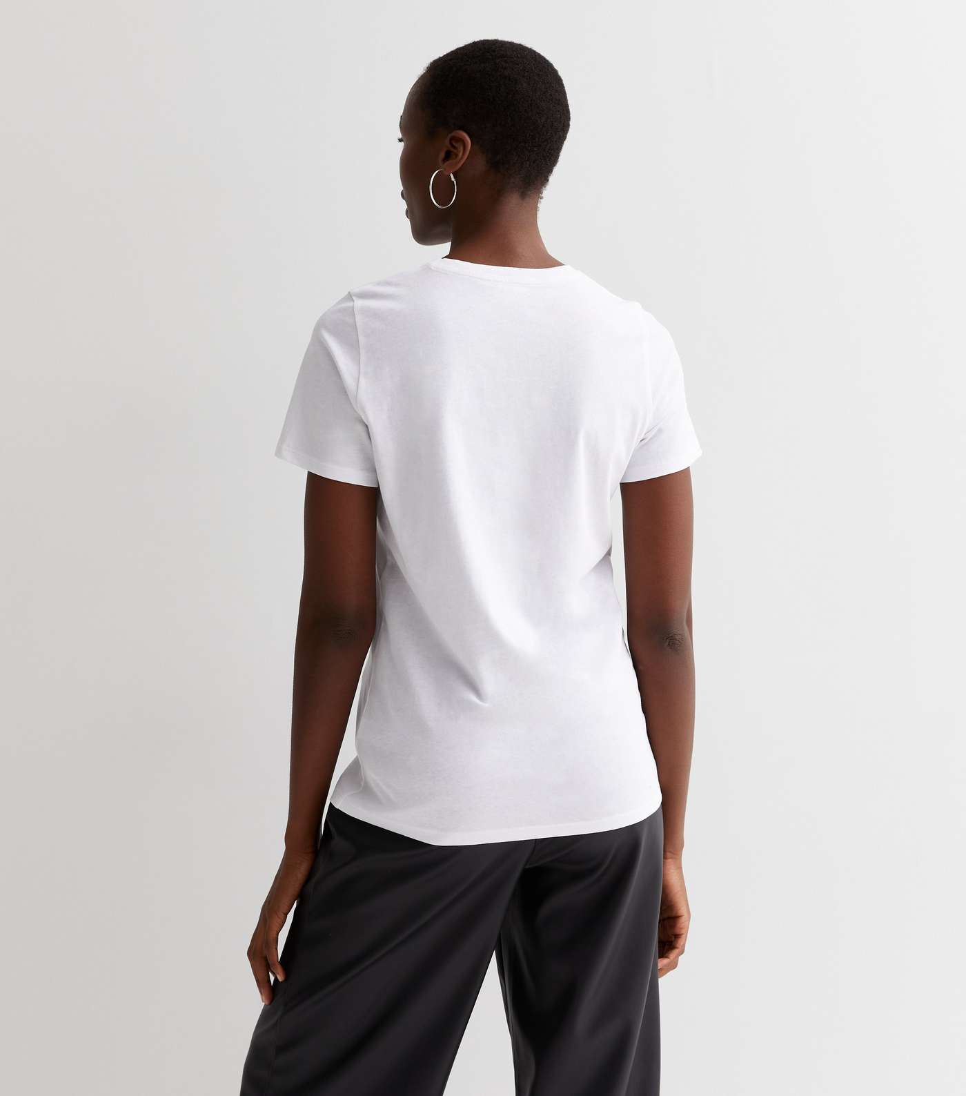 Tall White Plain T-Shirt Image 4
