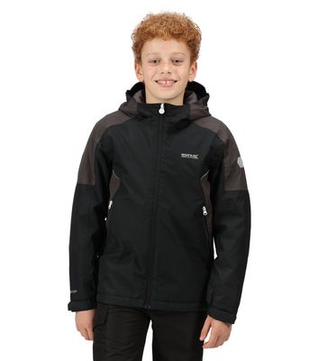 Regatta Kids Black Hooded Waterproof Insulated Jacket New Look