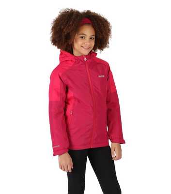 Regatta Kids Mid Pink Hooded Waterproof Insulated Jacket