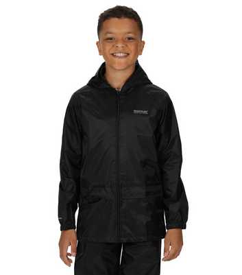 Regatta Kids Black Stormbreak Waterproof Jacket