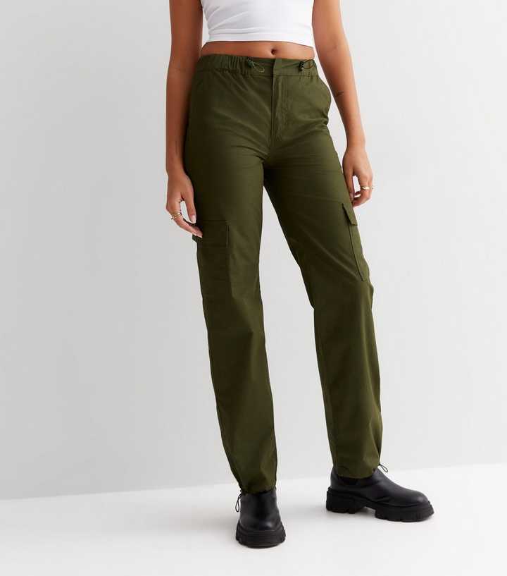 LTS Tall Women's Khaki Green Parachute Trousers