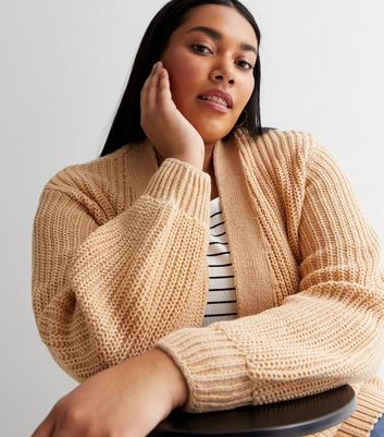 Chunky camel cheap cardigan