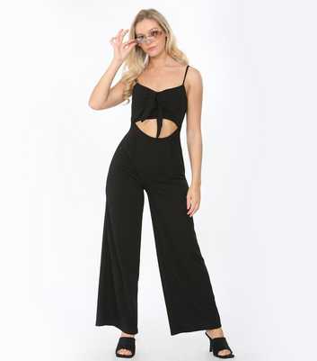 JUSTYOUROUTFIT Black Strappy Cut Out Jumpsuit