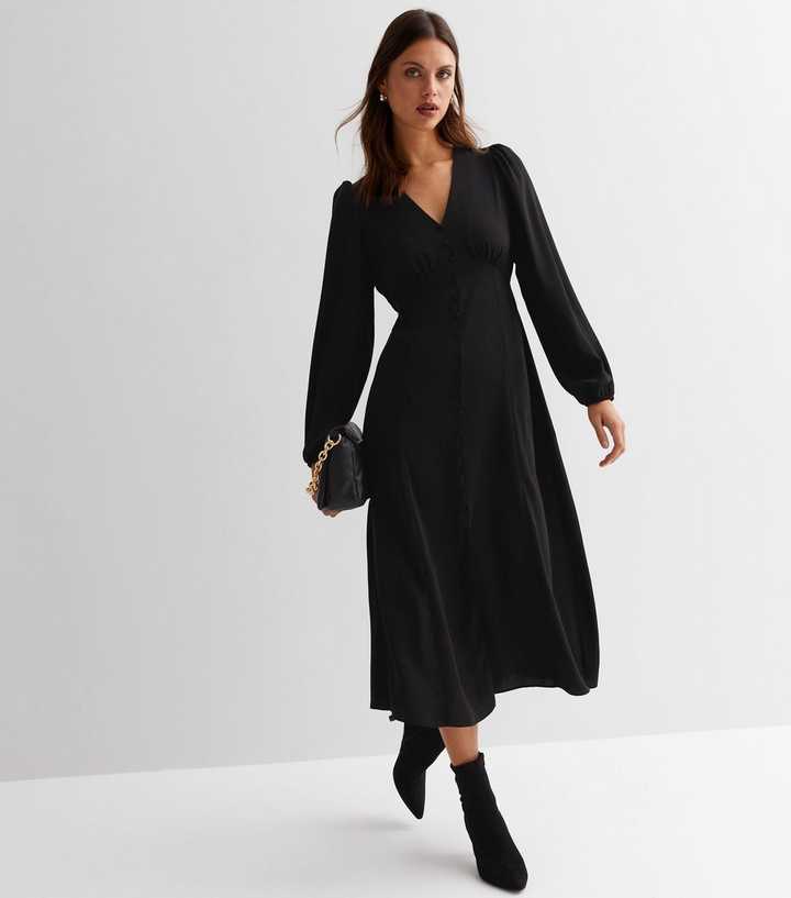 Black Midi Dresses for Women