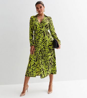 Green zebra 2024 print dress topshop