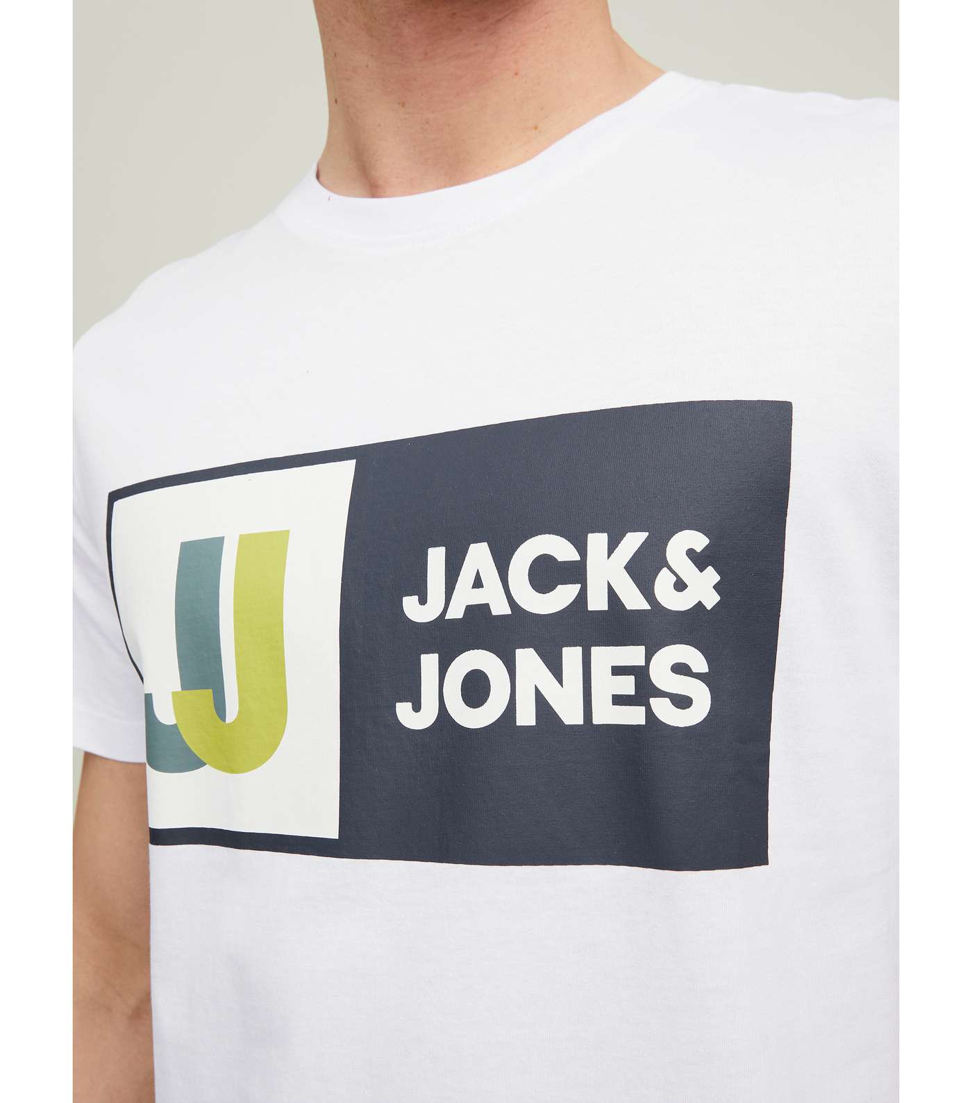 Jack & Jones White Crew Neck Logo T-Shirt Image 4