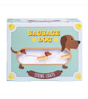 Fizz Creation Multicoloured Novelty Sausage Dog String Lights New Look