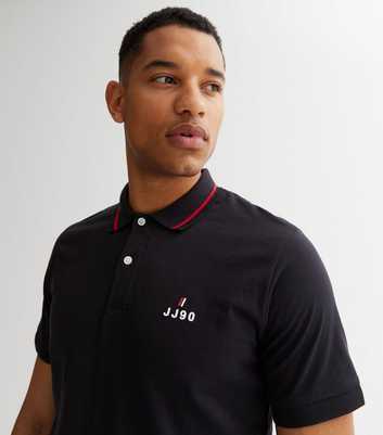 Jack & Jones Navy Short Sleeve Logo Polo Shirt