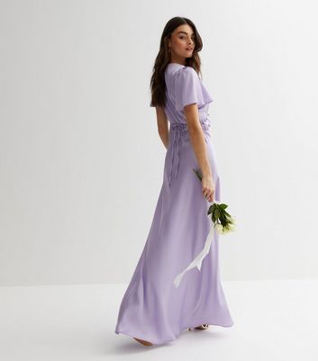 Sylvia royal blue wrap over pleated flutter sleeve midi dress – Deja Elite  Boutique