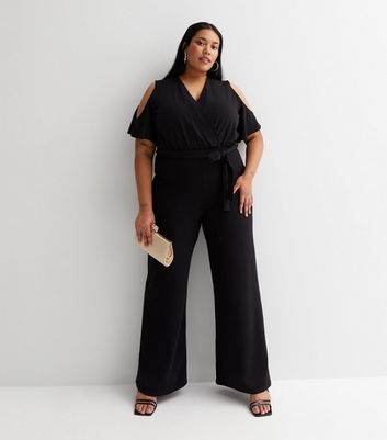 Cold shoulder shop jumpsuit new look