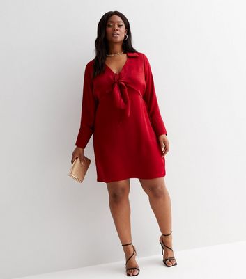 Burgundy short dress outlet plus size