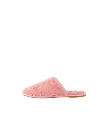 PIECES Pale Pink Fluffy Slippers