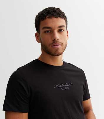 Jack & Jones Black Logo Crew Neck Short Sleeve T-Shirt