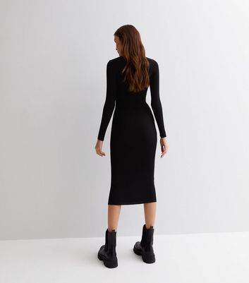 Popper midi outlet dress